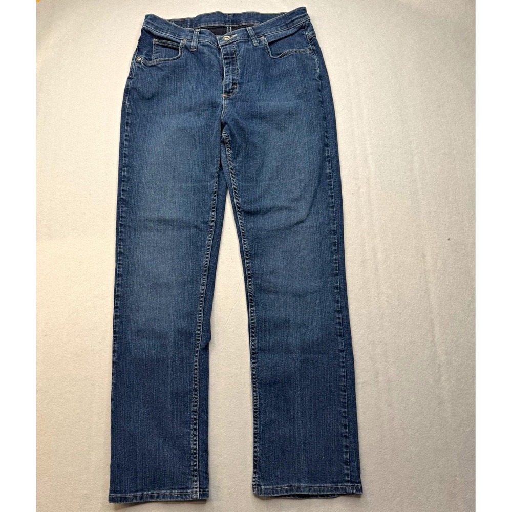 Riders by Lee Jeans Womens 14M Medium Dark Wash Classic Fit Straight Leg Stretch